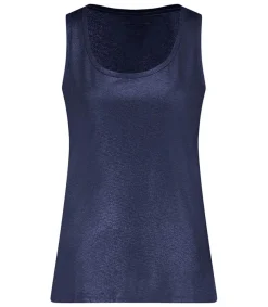 Hot Debardeur Metal Navy Femme Hauts