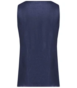 Hot Debardeur Metal Navy Femme Hauts