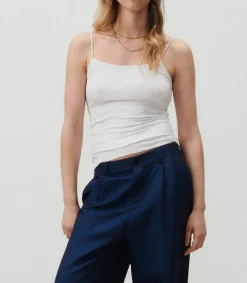 Sale Debardeur Seyes Blanc Femme Hauts