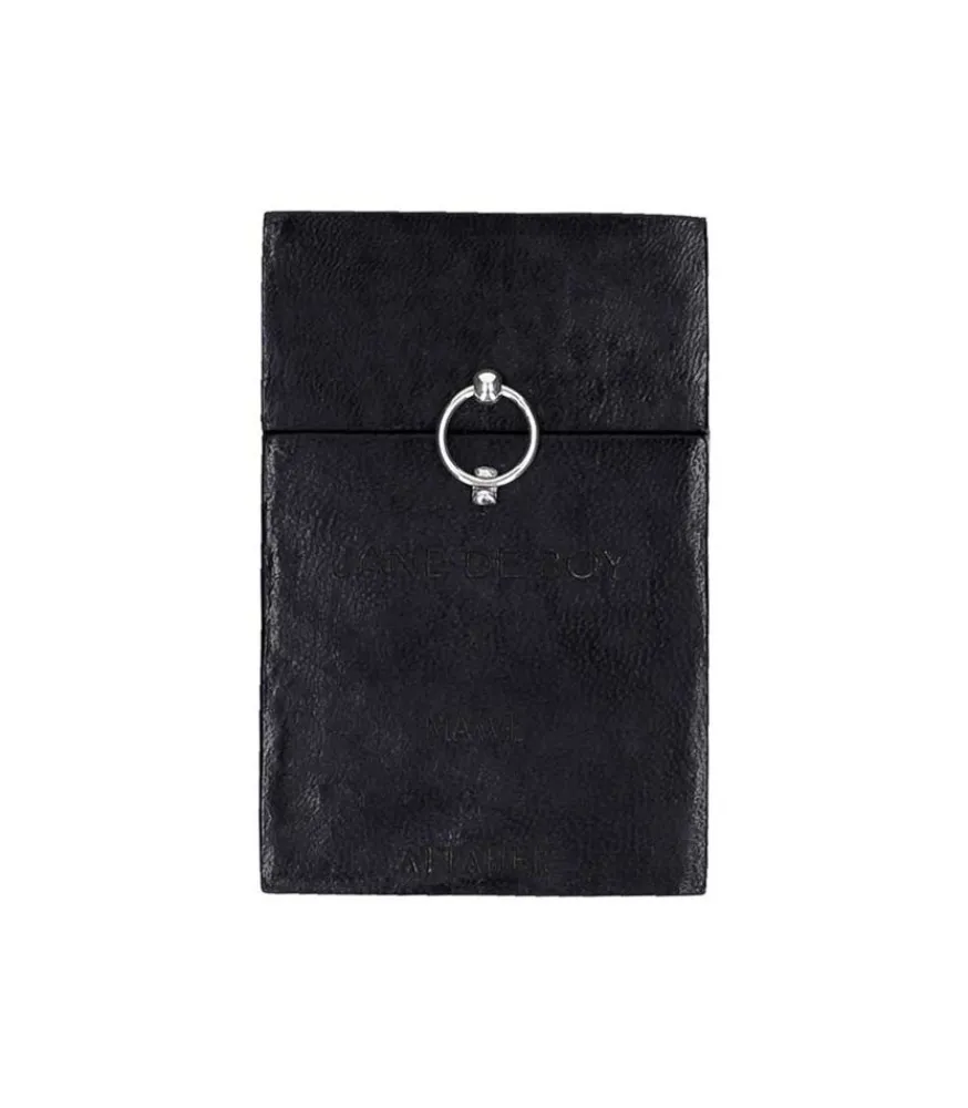 Hot Etui A Cigarettes Jane B. En Cuir Femme Petite Maroquinerie