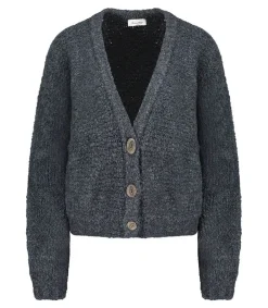 Gilet Zolly Anthracite Chine Femme Mailles & Sweats