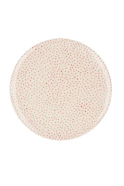 New Grande Assiette En Ceramique "Pois Rouges" Assiettes & Plats