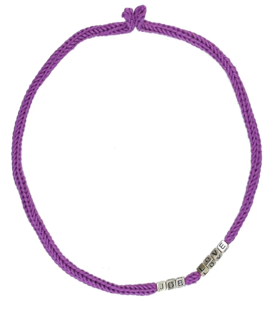 New Grigri Tricotin Jane De Boy Love Violet Femme Colliers