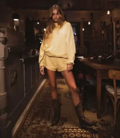 Hoodie Super Oversized Soft Yellow X Jane De Boy Femme Mailles & Sweats