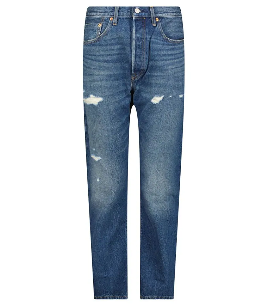 Discount Jean 501® Original Destructed Dark Indigo Femme Bas