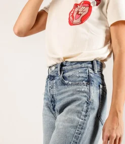 Hot Jean Ashleys Wide Straight Femme Bas