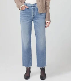 Hot Jean Droit Emery Crop Femme Bas