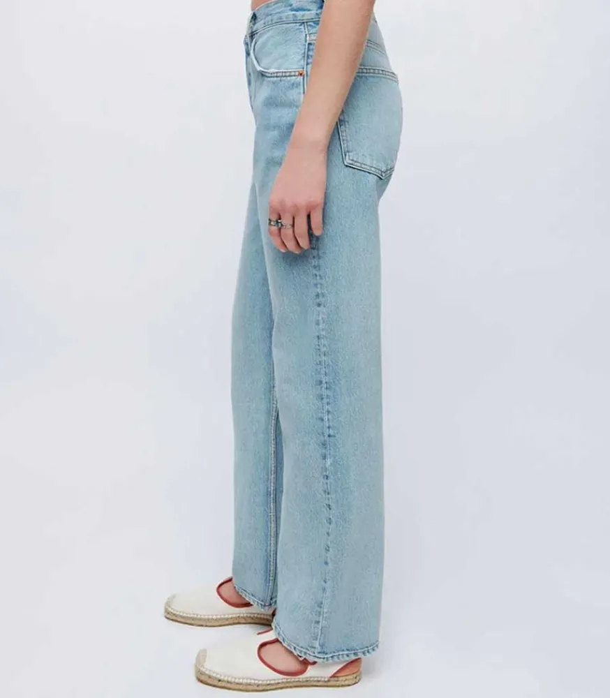 New Jean Droit 90S Low Slung Femme Bas