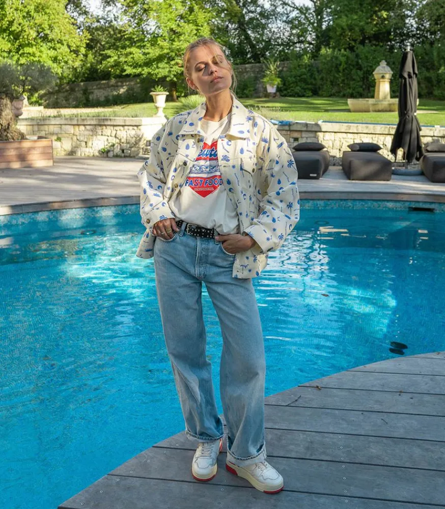 New Jean Droit 90S Low Slung Femme Bas