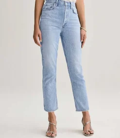 Clearance Jean High Rise Cropped Riley Femme Bas