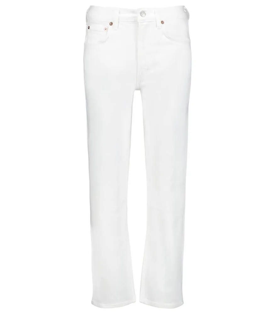 Jean Kye Mid Rise Straight Crop Stretch Femme Bas