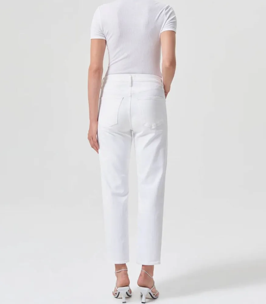 Jean Kye Mid Rise Straight Crop Stretch Femme Bas