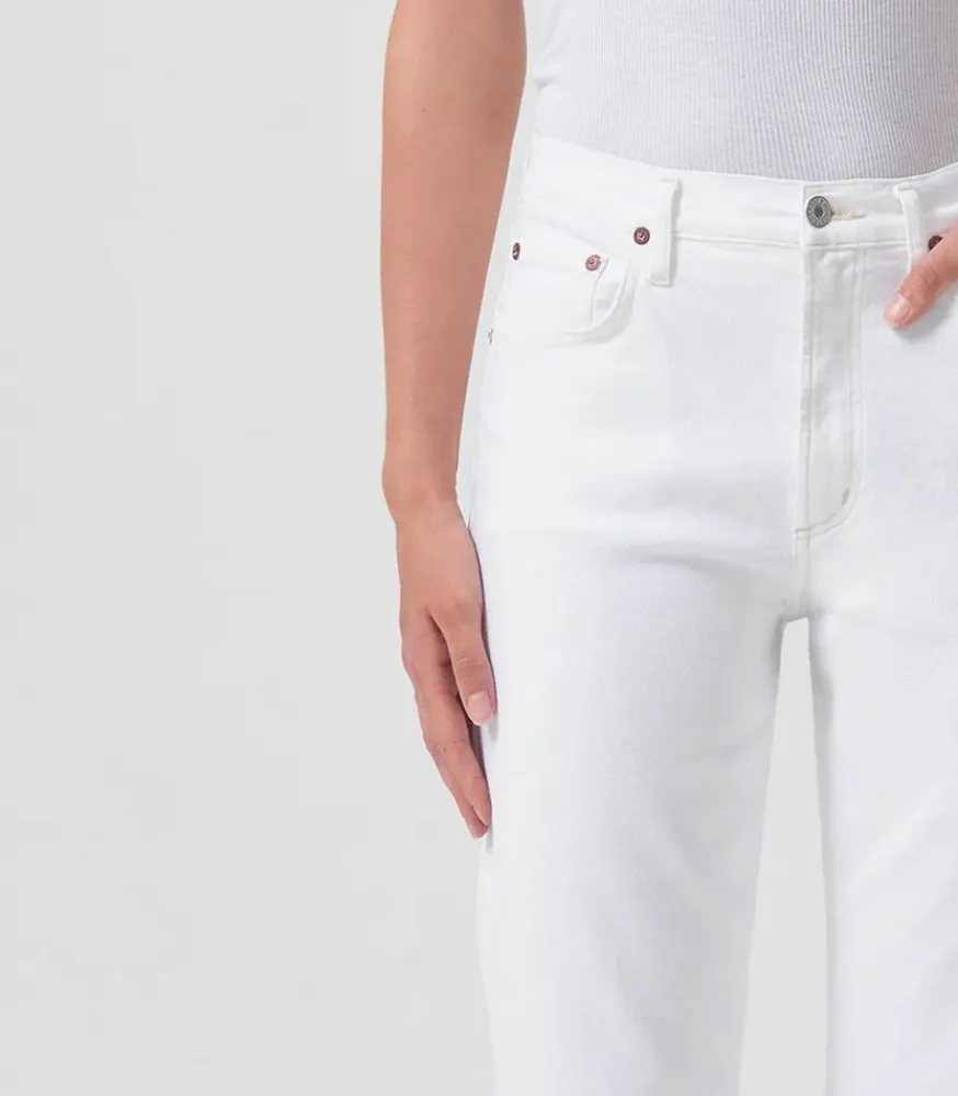 Jean Kye Mid Rise Straight Crop Stretch Femme Bas