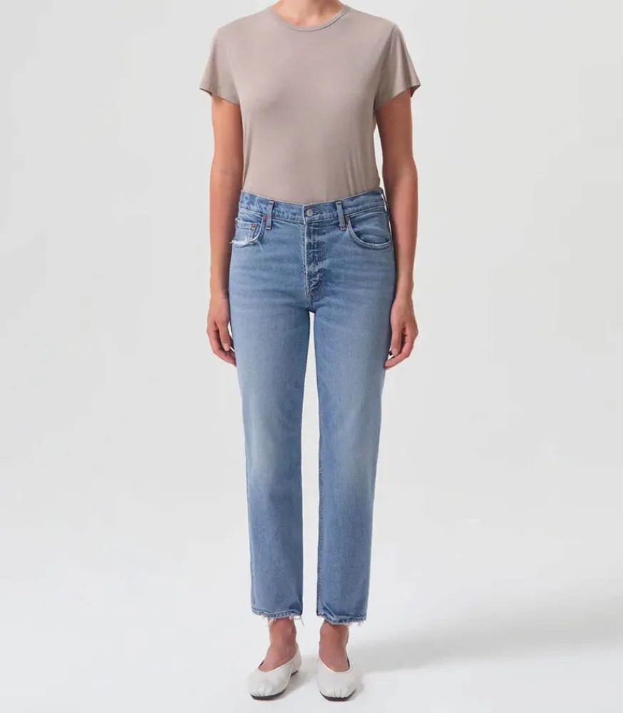 Hot Jean Kye Straight Crop Foreseen Femme Bas
