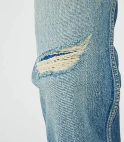 Outlet Jean Mckellar Wide Straight Selvedge Blue Femme Bas