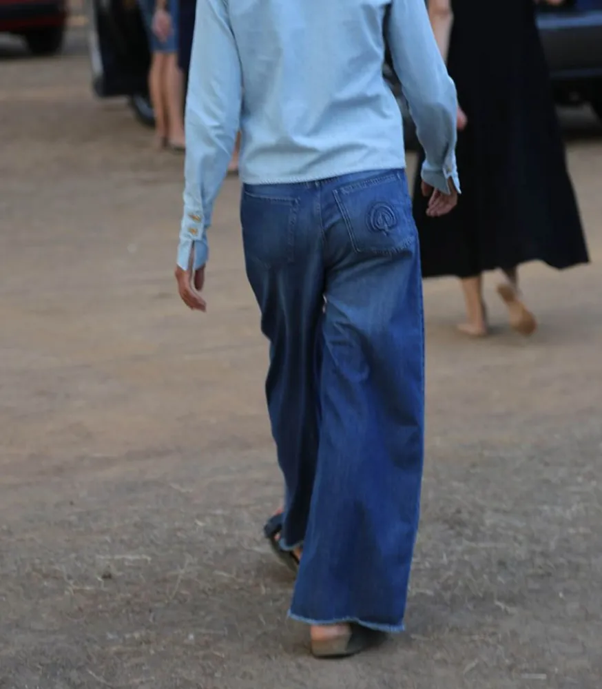 Outlet Jean Oversize Bleu D'Ete Femme Bas