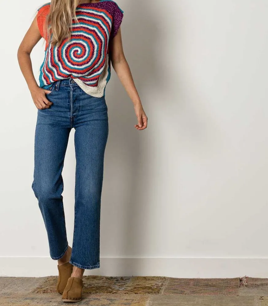 Discount Jean Ribcage Straight Ankle Jive Together Femme Bas