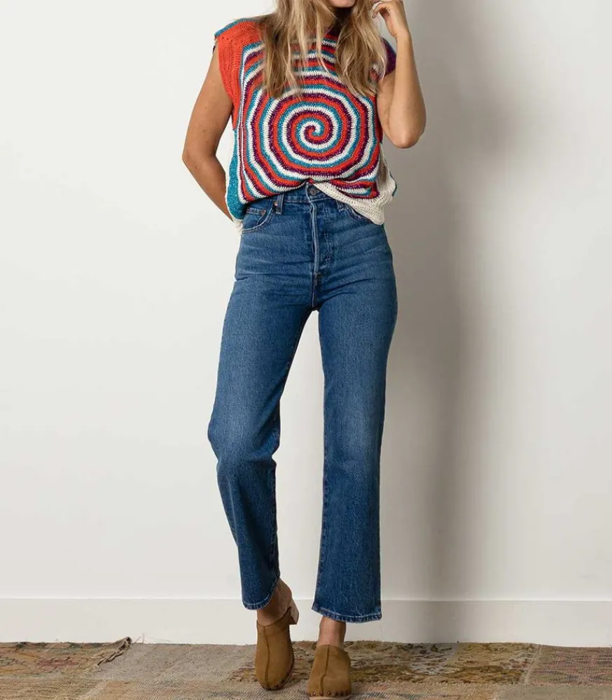 Discount Jean Ribcage Straight Ankle Jive Together Femme Bas