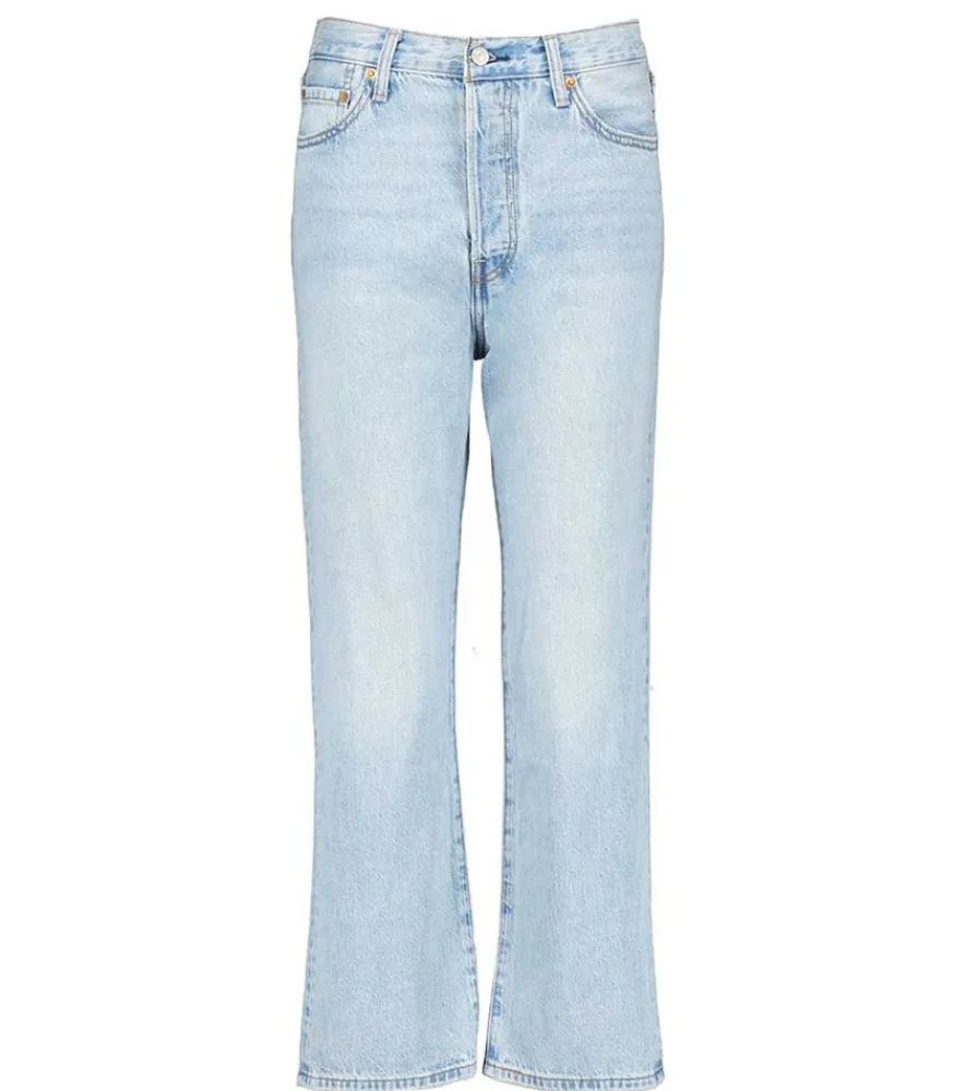 New Jean Ribcage Straight Ankle Middle Road Femme Bas