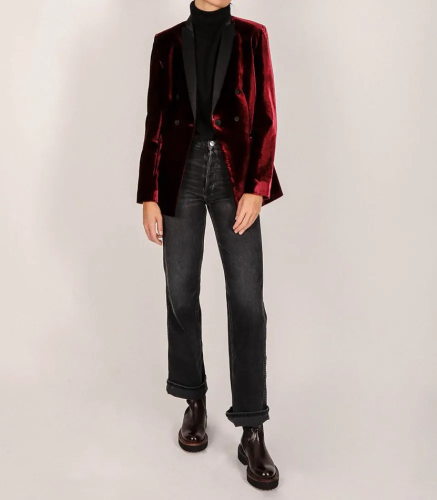 Hot Jean 90S High Rise Loose Faded Coal Femme Bas