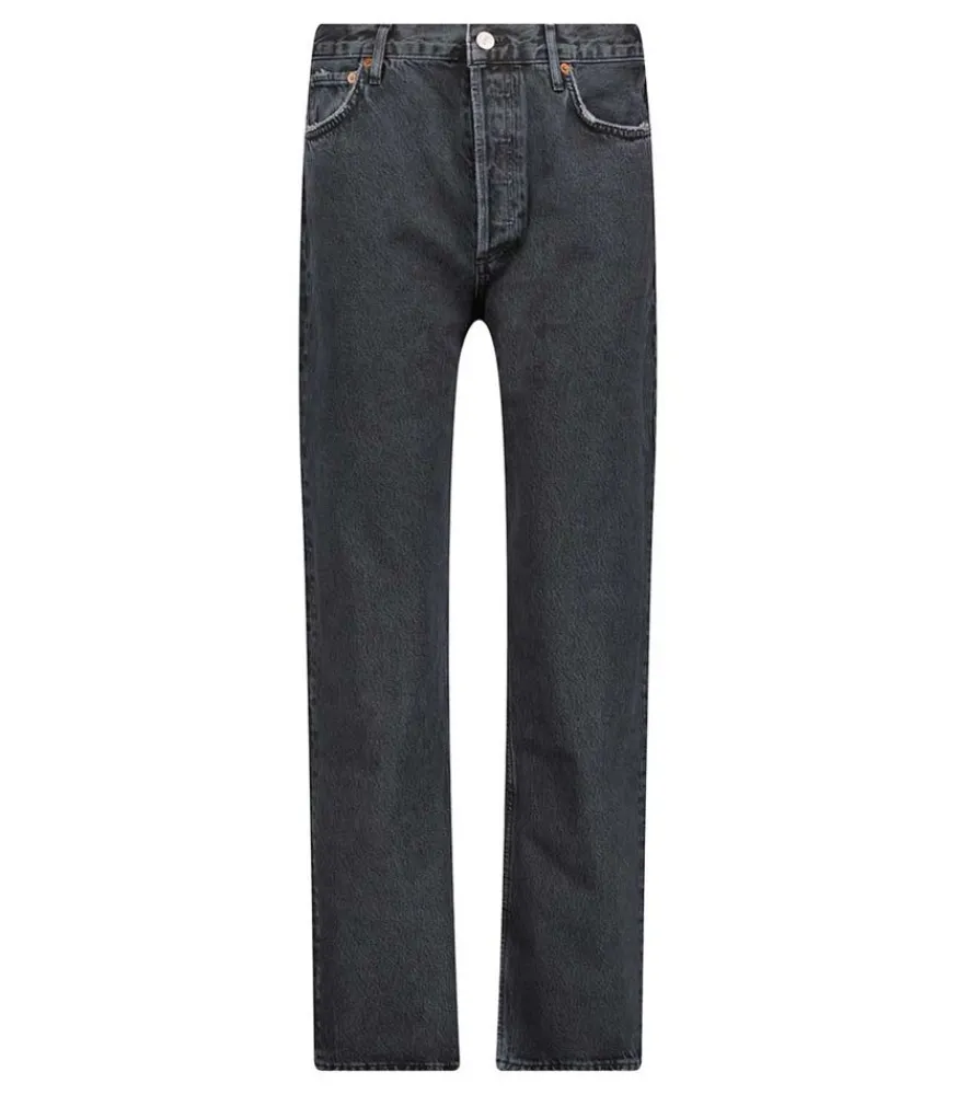 Discount Jean 90'S Pinch Waist Black Tea En Coton Bio Femme Bas