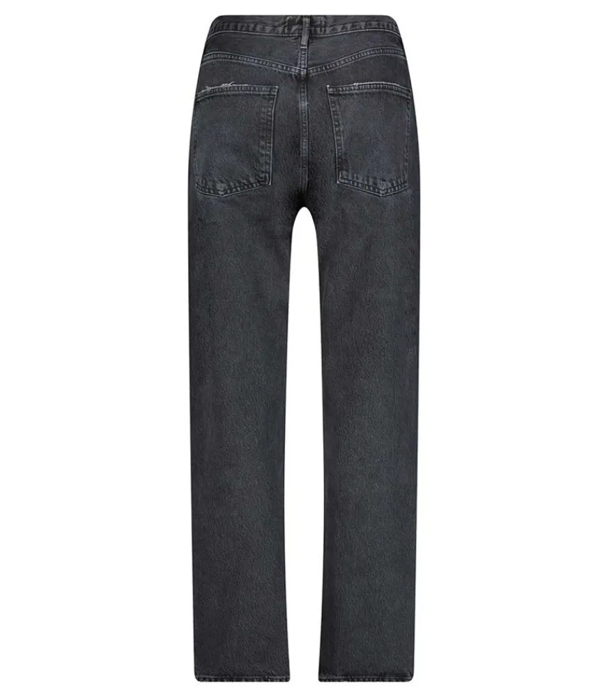 Discount Jean 90'S Pinch Waist Black Tea En Coton Bio Femme Bas