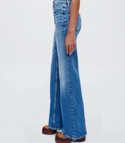 New Jean 70S Ultra Highrise Wide Leg Indigo Storm Femme Bas