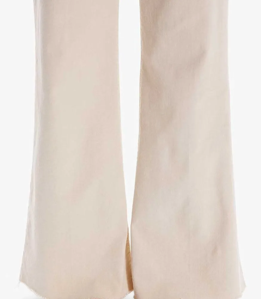 Jean Wideleg The Patch Pocket Roller Fray Chalk Tapioca Femme Bas