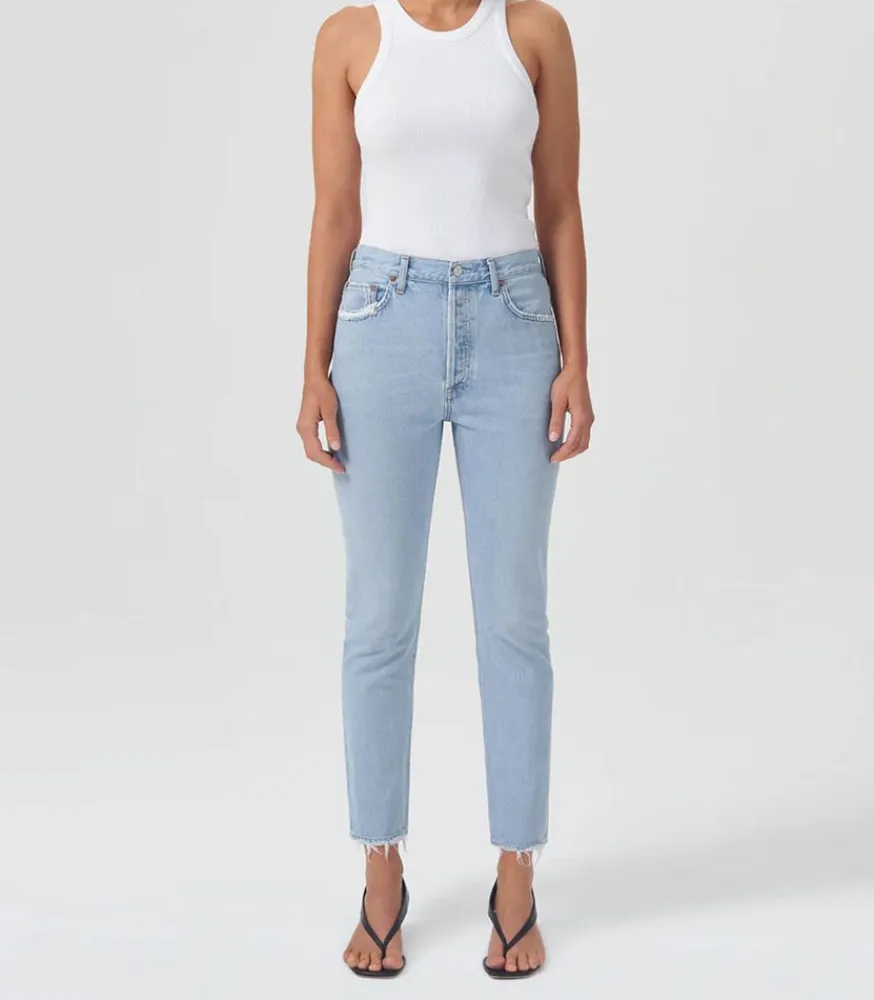 New Jeans Riley High Rise Straight Crop Reputation Femme Bas