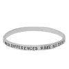 Online Jonc "Love Is When Differences Make No Difference" Femme Bracelets
