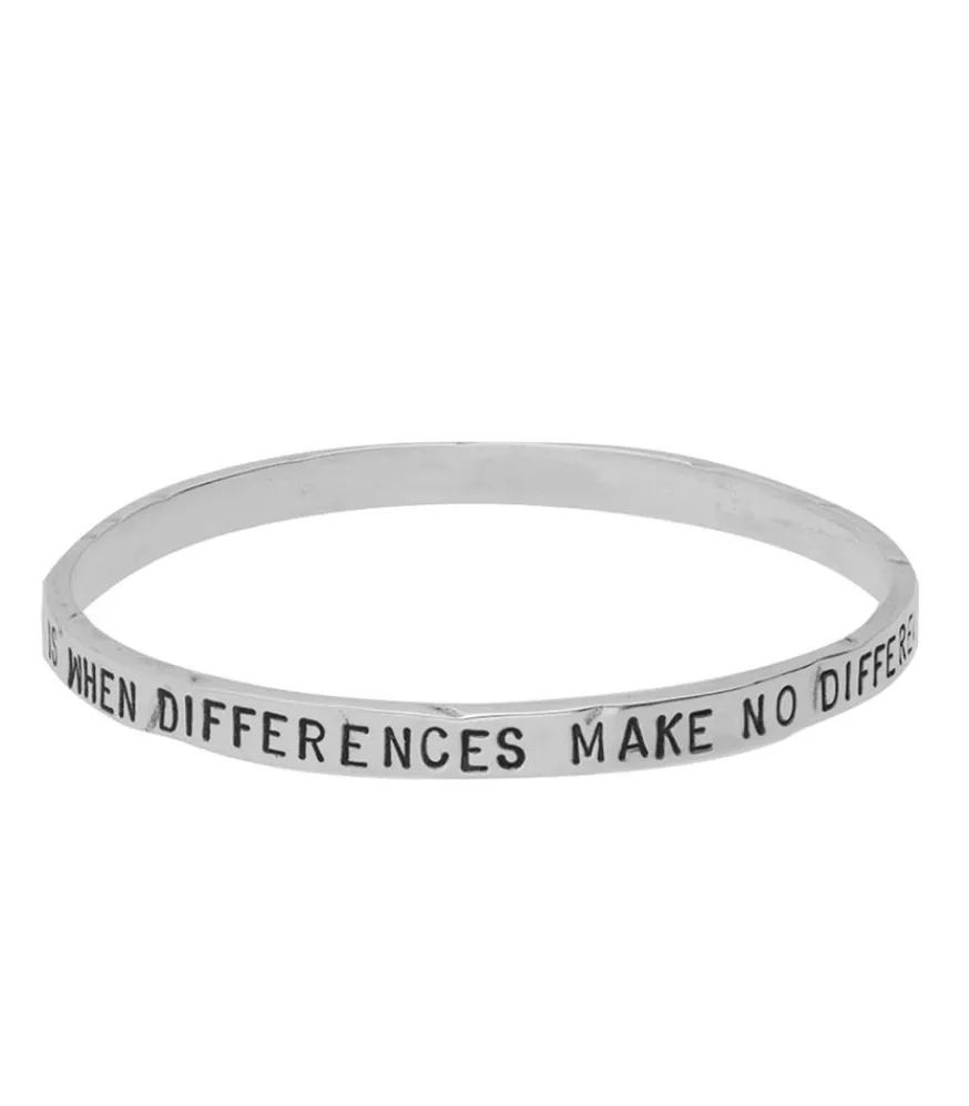 Online Jonc "Love Is When Differences Make No Difference" Femme Bracelets