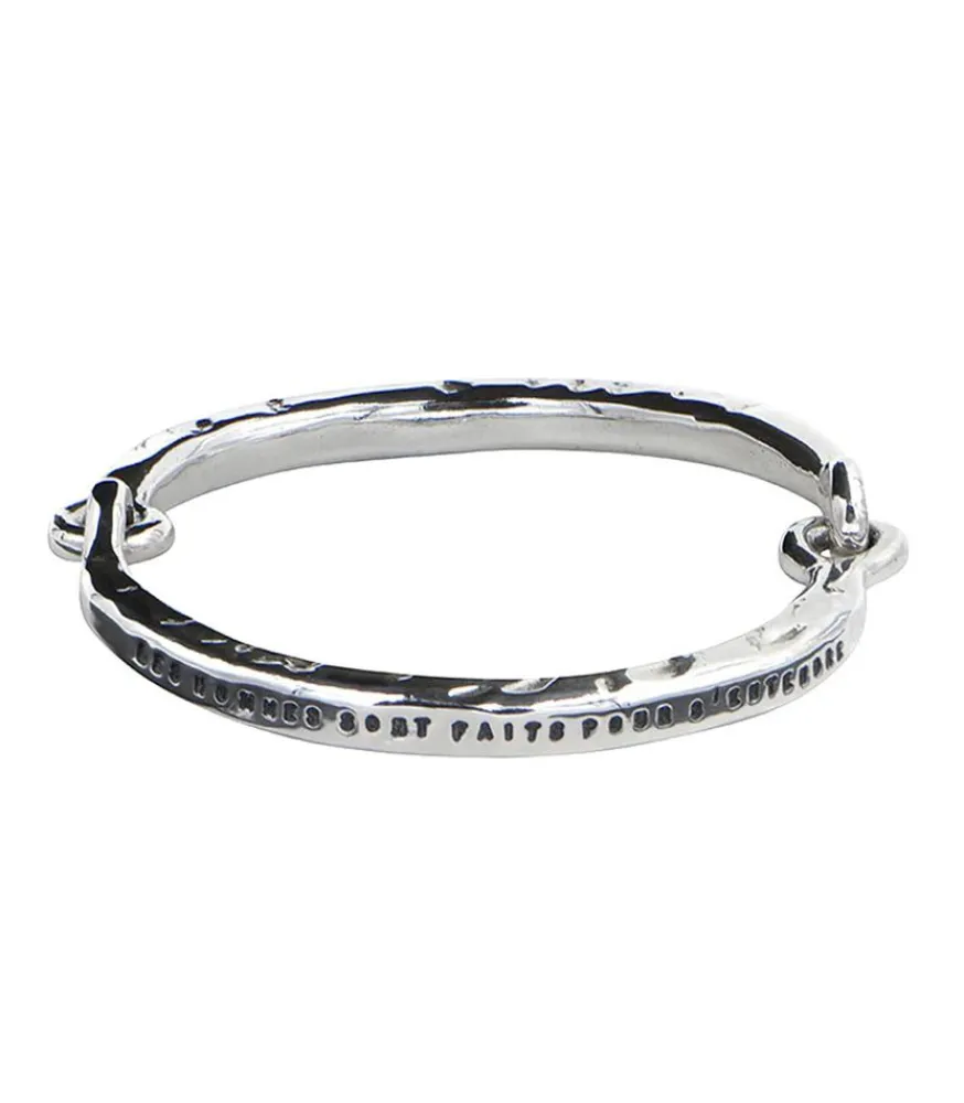 Clearance Jonc Menotte " Les Hommes" Argent Femme Bracelets