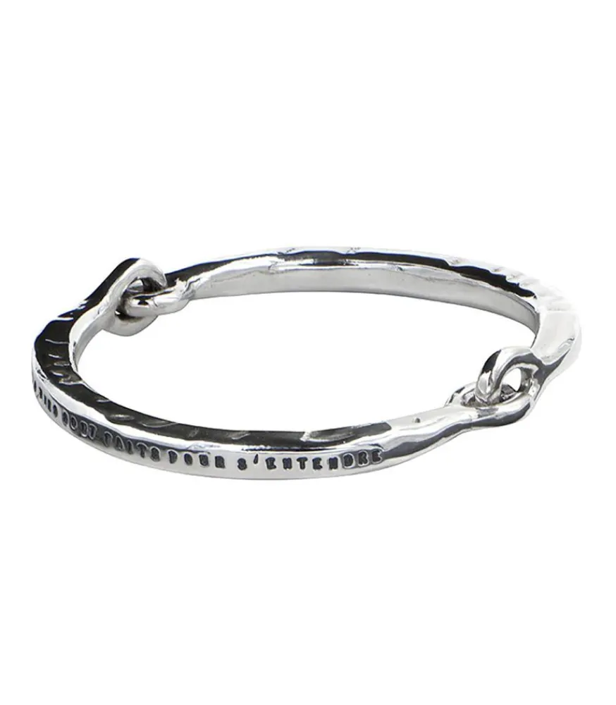 Clearance Jonc Menotte " Les Hommes" Argent Femme Bracelets