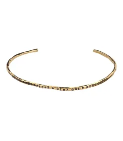 Clearance Jonc Ouvert "Pensee" Vermeil Femme Bracelets