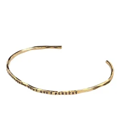 Clearance Jonc Ouvert "Pensee" Vermeil Femme Bracelets