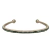 Sale Jonc Talisman Serti Stone Zirconium Vert Militaire Femme Bracelets