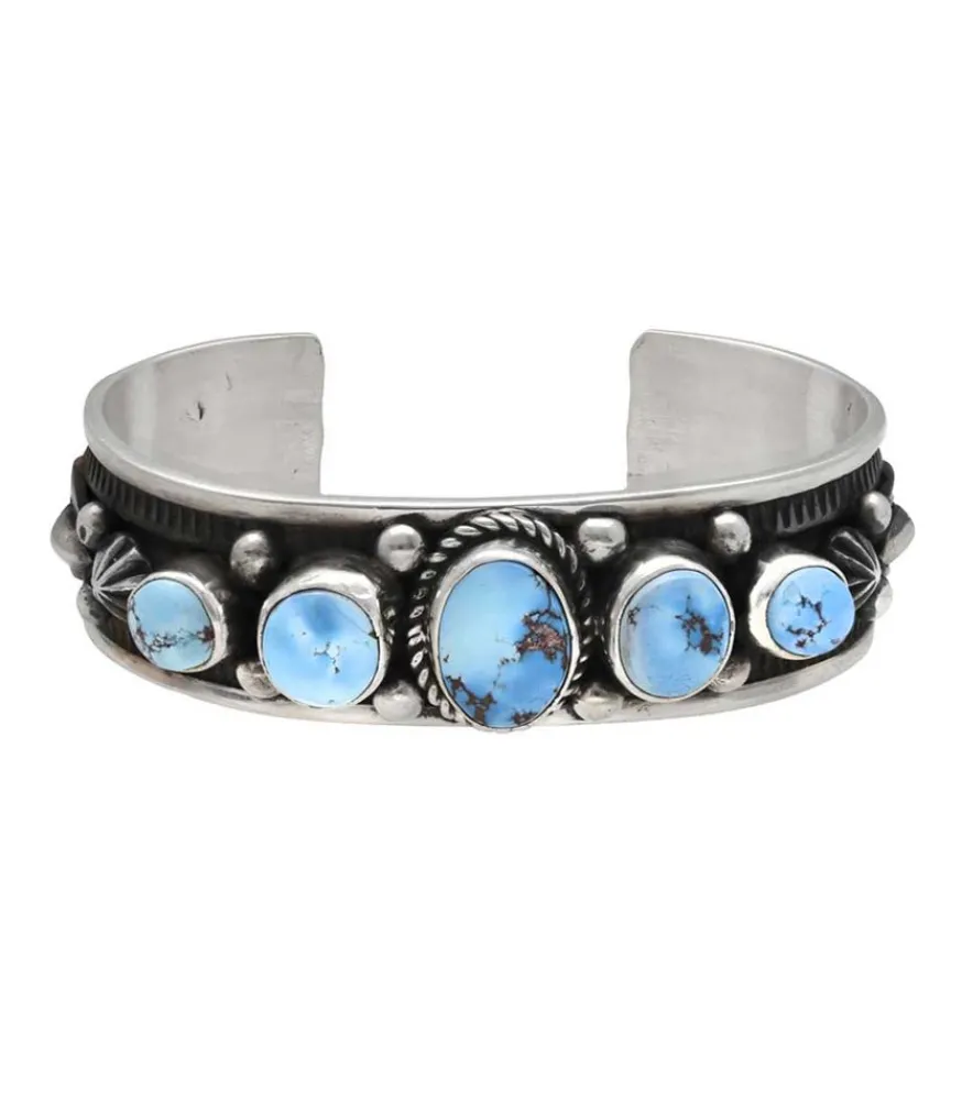 Sale Jonc Turquoise Golden Hill Femme Bracelets