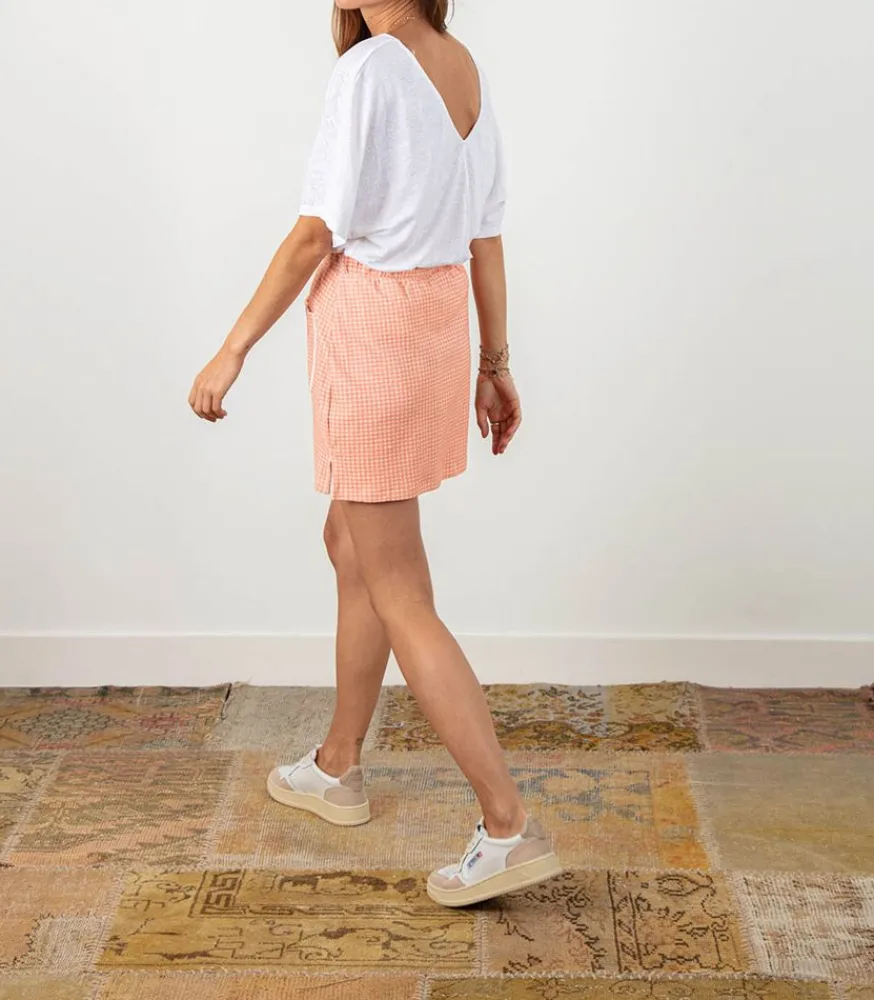 Jupe Seville Vichy Rose Femme Bas