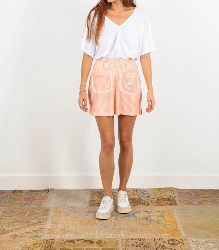 Jupe Seville Vichy Rose Femme Bas