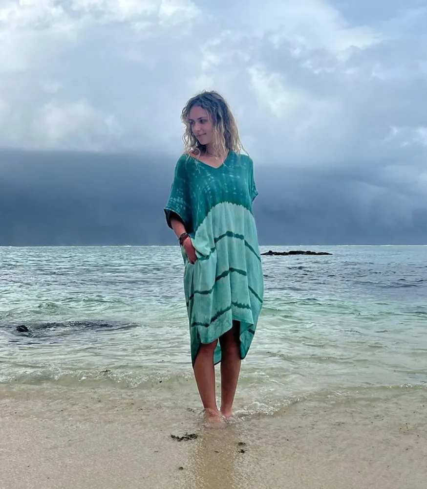 Online Kaftan Maui Vintage Green Femme Robes