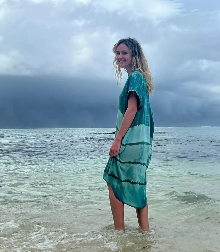 Online Kaftan Maui Vintage Green Femme Robes