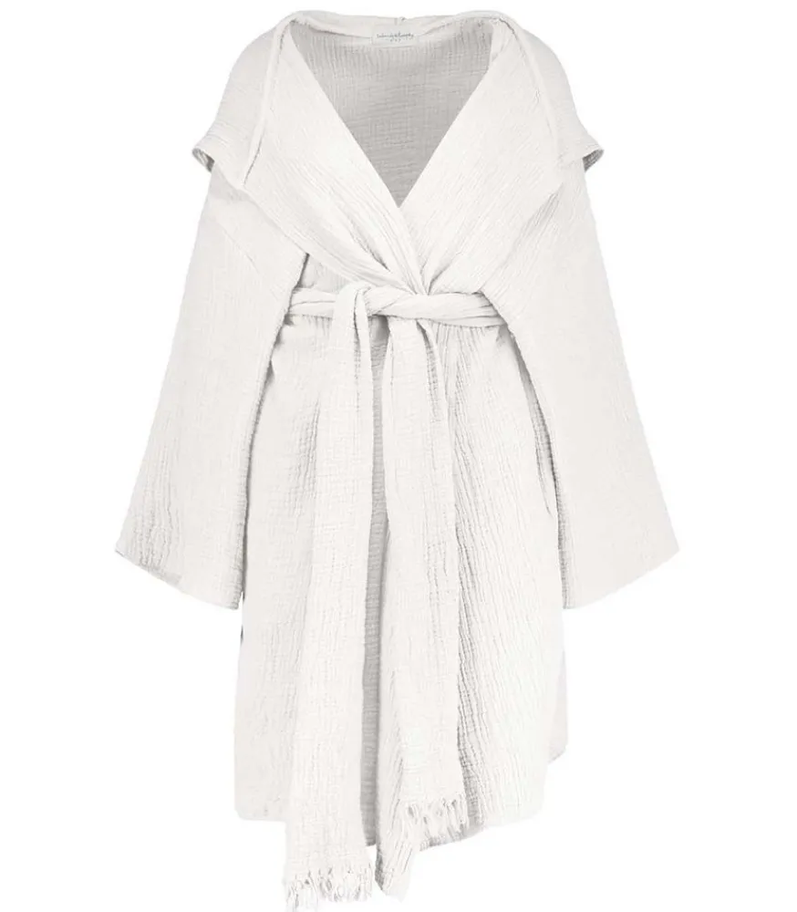 Best Kimono A Capuche Crawl En Gaze De Coton Femme Lingerie