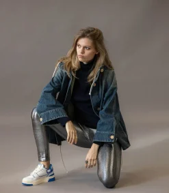 Legging Glitter Silver Femme Bas