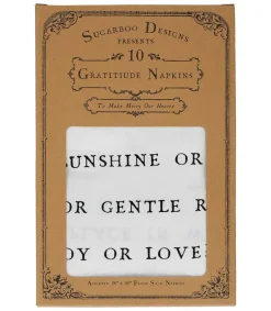 Sale Lot De 10 Torchons En Coton "Gratitude Napkins" Linge De Cuisine