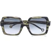 Online Lunettes De Soleil Eleonore Vert Olive Femme Lunettes