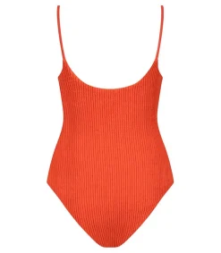 Online Maillot De Bain Une Piece Kim Mandarine Smoke Femme Maillots De Bain