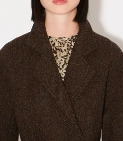 Discount Manteau Lennon Max Choco Femme Manteaux & Vestes