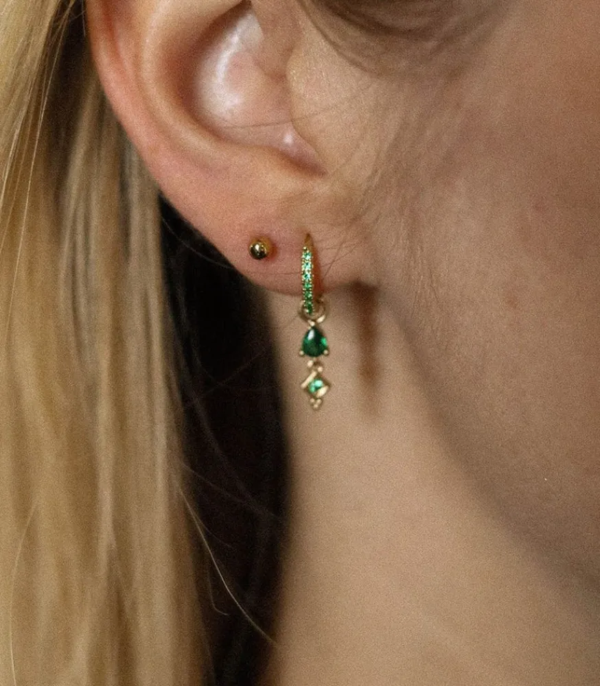 Clearance Mini Creole Basilic Femme Boucles D'Oreilles