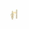 Sale Mini Creole Double Gauche Glory Or Jaune Et Diamants Femme Boucles D'Oreilles