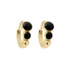 Outlet Mini Creoles En Or Jaune Et Resine Femme Boucles D'Oreilles